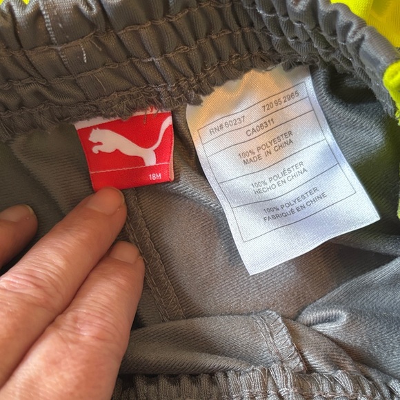 Puma Youth Neon Green/Yellow and Gray Athletic Set - Picture 3 of 4